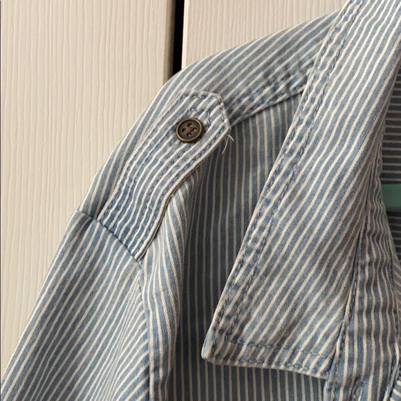 Plus Size Blue and White Striped Jacket - Picture 6 of 8